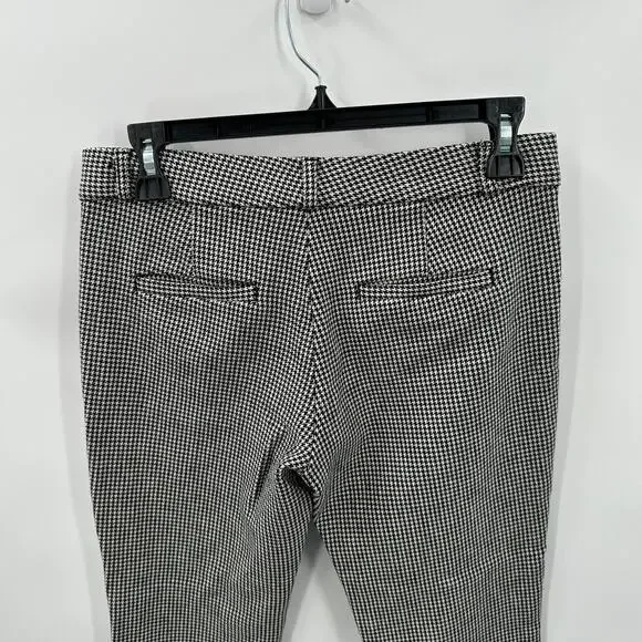 BANANA REPUBLIC Black White Houndstooth Print Sloan Pant // 2 - Picture 7 of 9